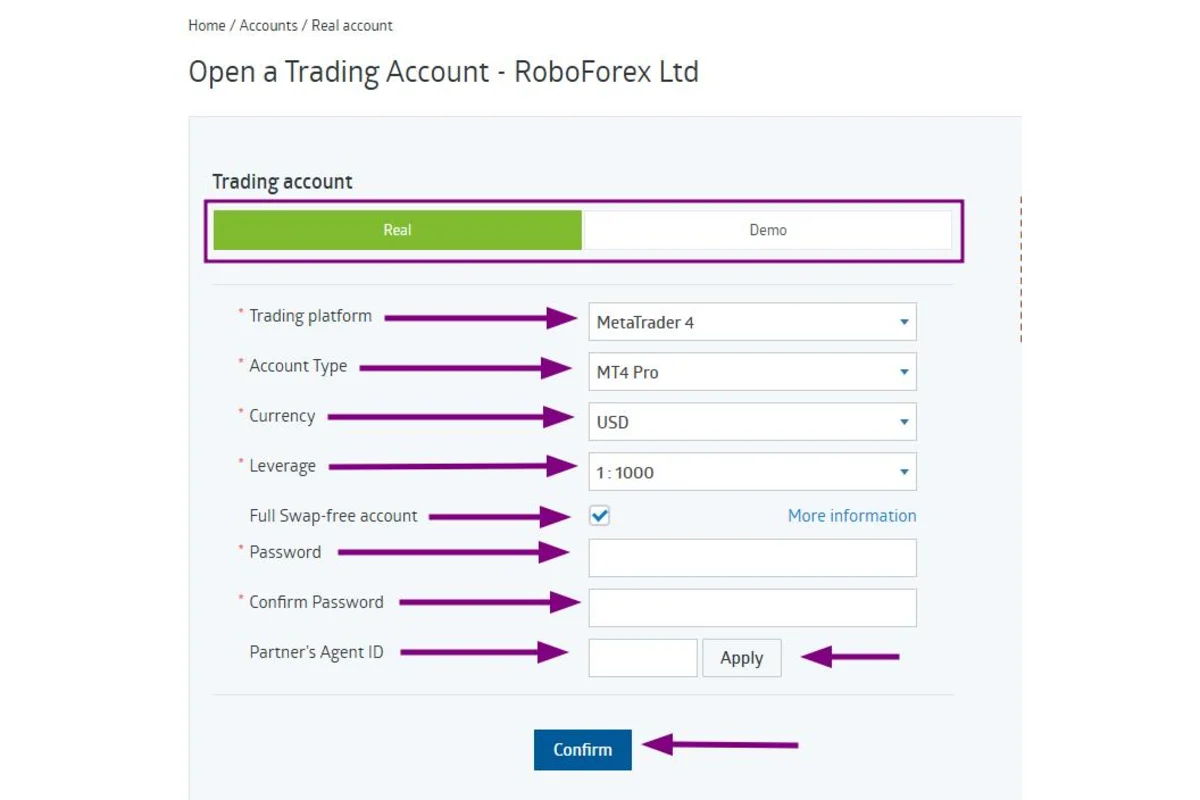 Gambar langkah 3 - Panduan Membuat/Menambah Akun Trading