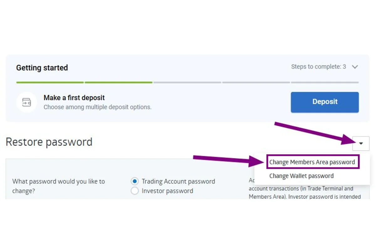 Gambar langkah 3 - Panduan Ubah Password Members Area