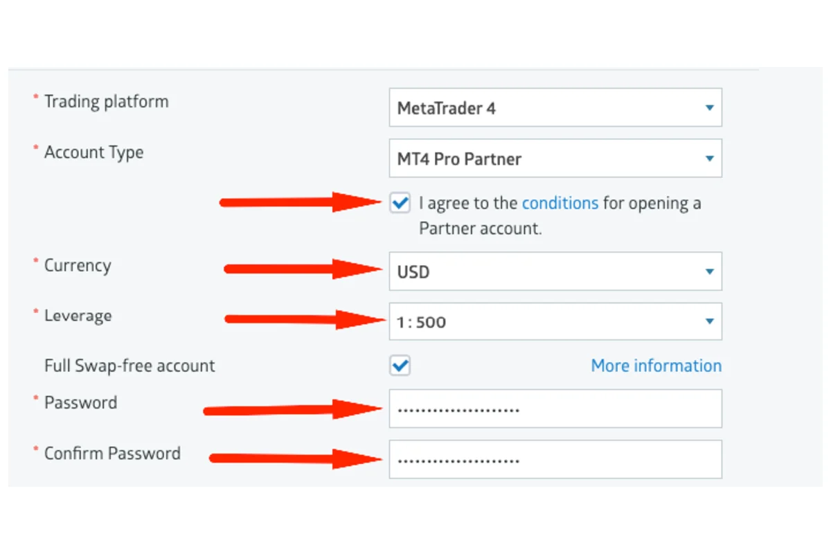Gambar langkah 3 - Panduan Membuka & Memilih Akun Trading di Bawah IB/Partner Pro (Akun Sudah di Bawah IB/Partner Pro)